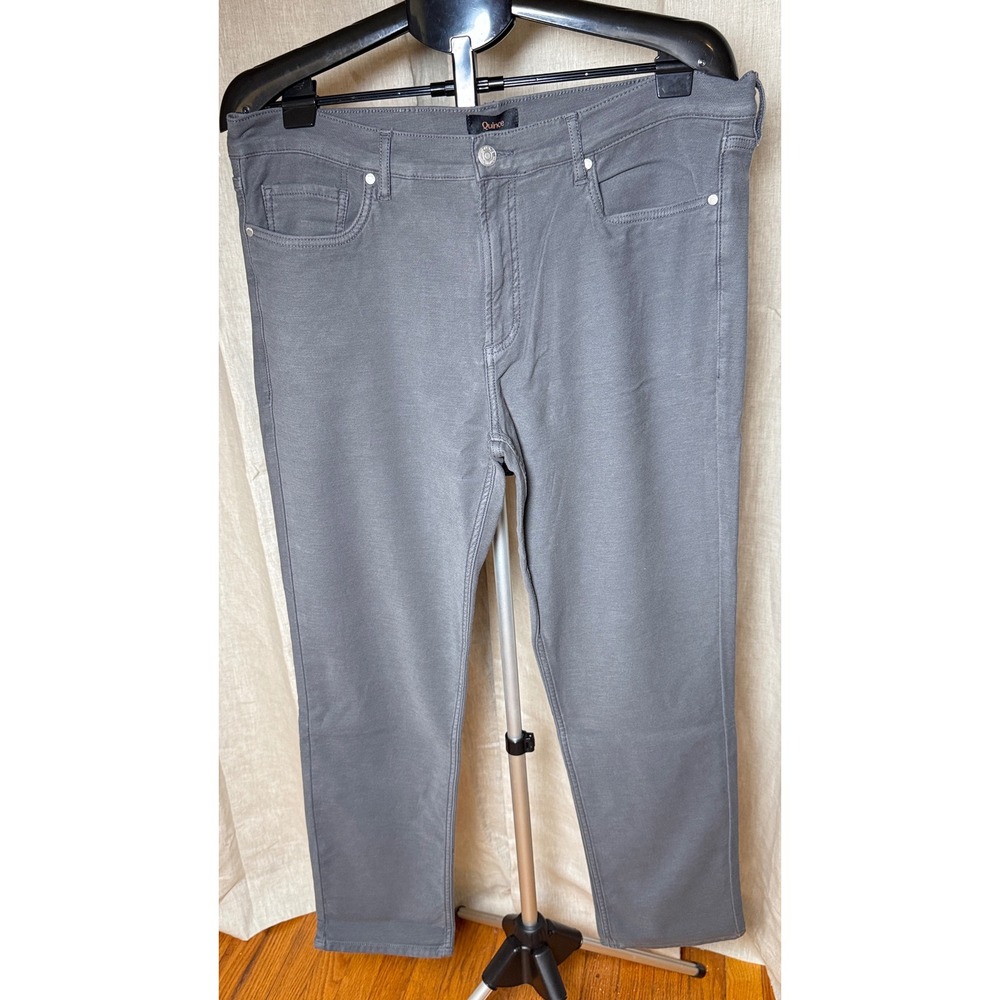 Quince French Terry 5-Pocket Pants Men's 34x32 Dark Coal Stretch NWT